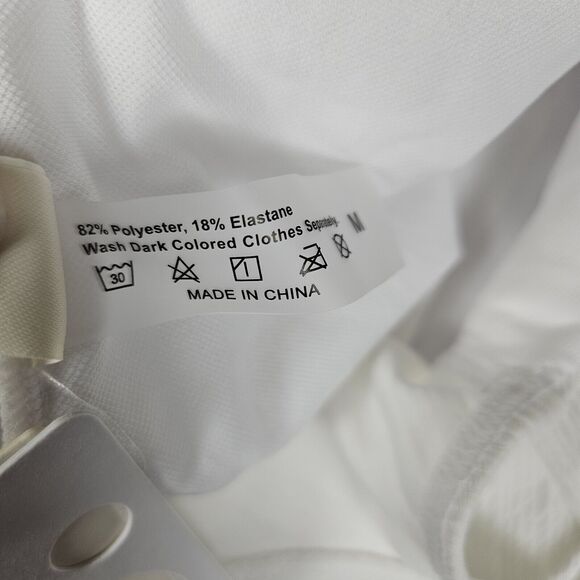 Minimalist White One Piece Swimsuit Womens M Ribbed Resort Cruise Vacation Beach - Picture 8 of 15